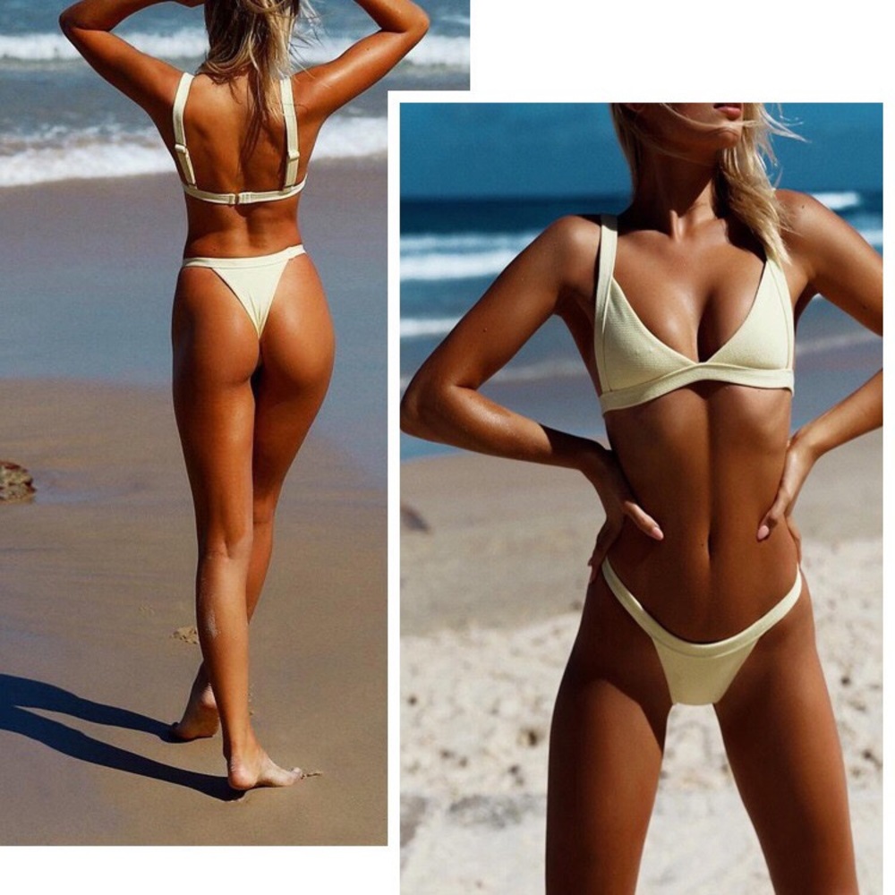 High Rise Dark Red Brazilian Bikini Bottom